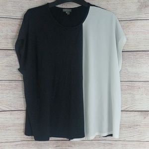 Vince Camuto black and white top sz 2x
